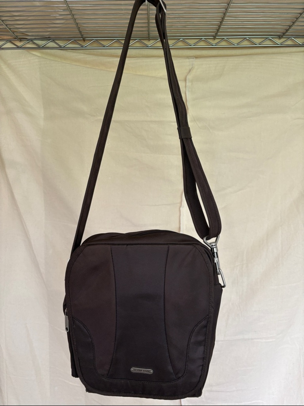 Travelon Brown Anti-Theft Crossbody Bag - Adjustable Strap